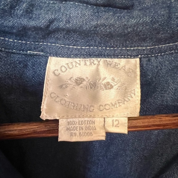 STUNNING Vintage Country Wear Clothing Company Western Jean Dress - Picture 8 of 12